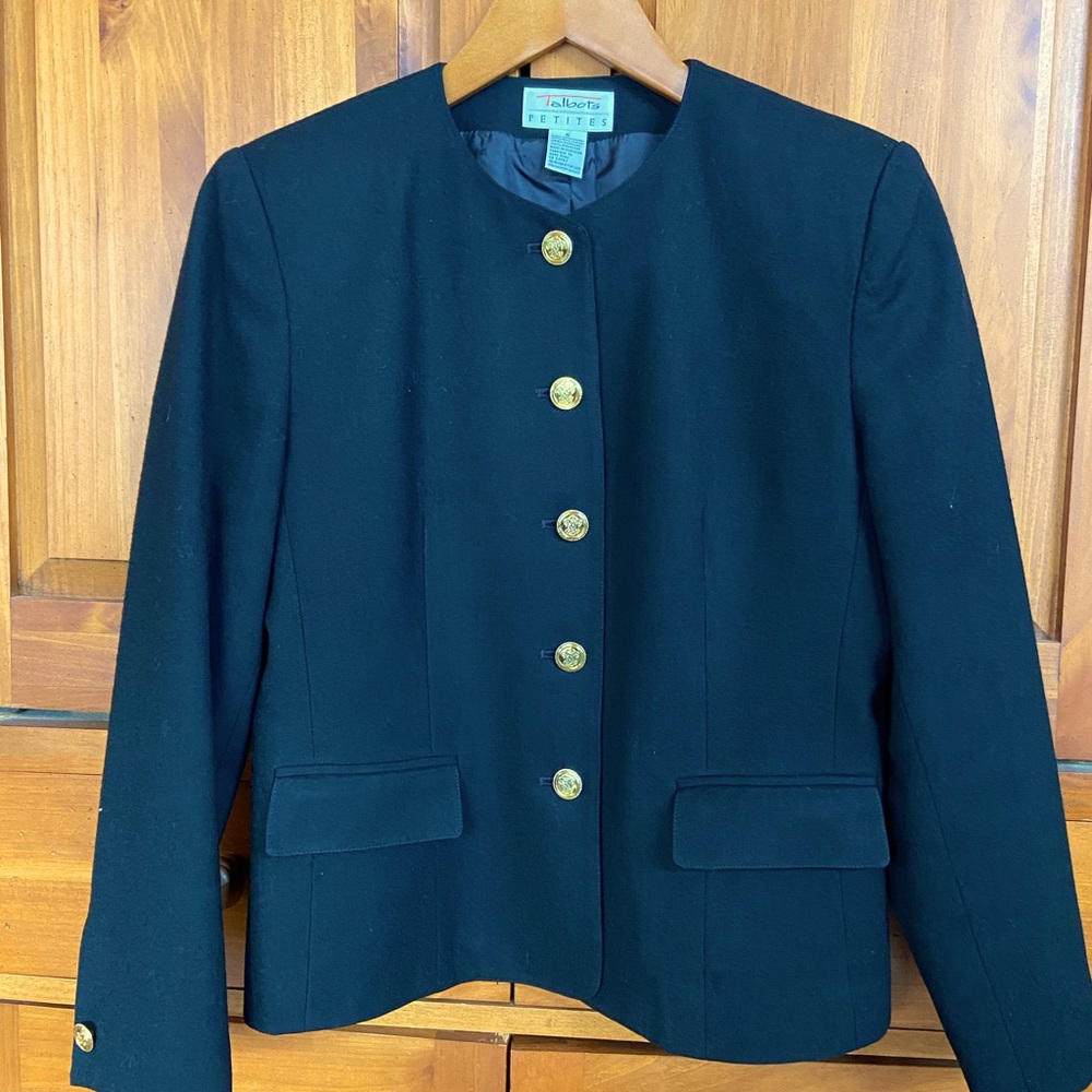 Wool black suit jacket